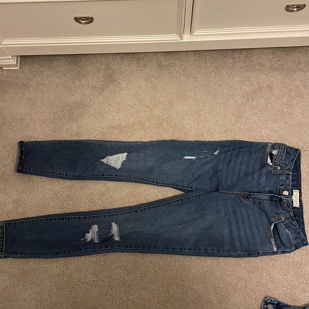 high rise skinny jeans